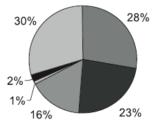 Распределение гостиниц РФ по форме собственности